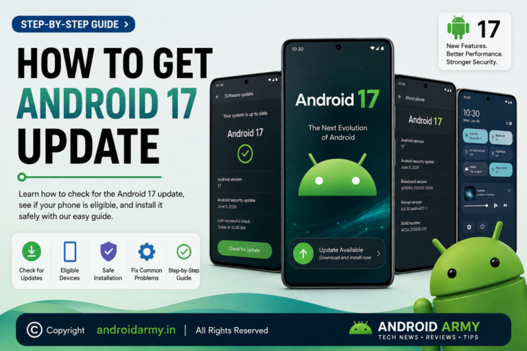 How to get Android 17 update on Android phones