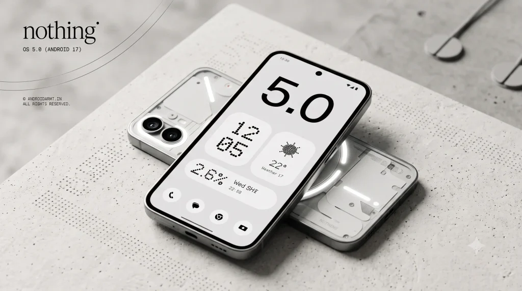 Nothing OS 5.0 Android 17 new features and redesigned interface on Nothing Phone