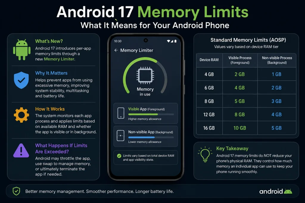 Android 17 Memory Limits Explained
