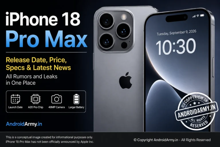 iPhone 18 Pro Max concept showing expected release date, A20 Pro chip, 48MP camera and larger battery